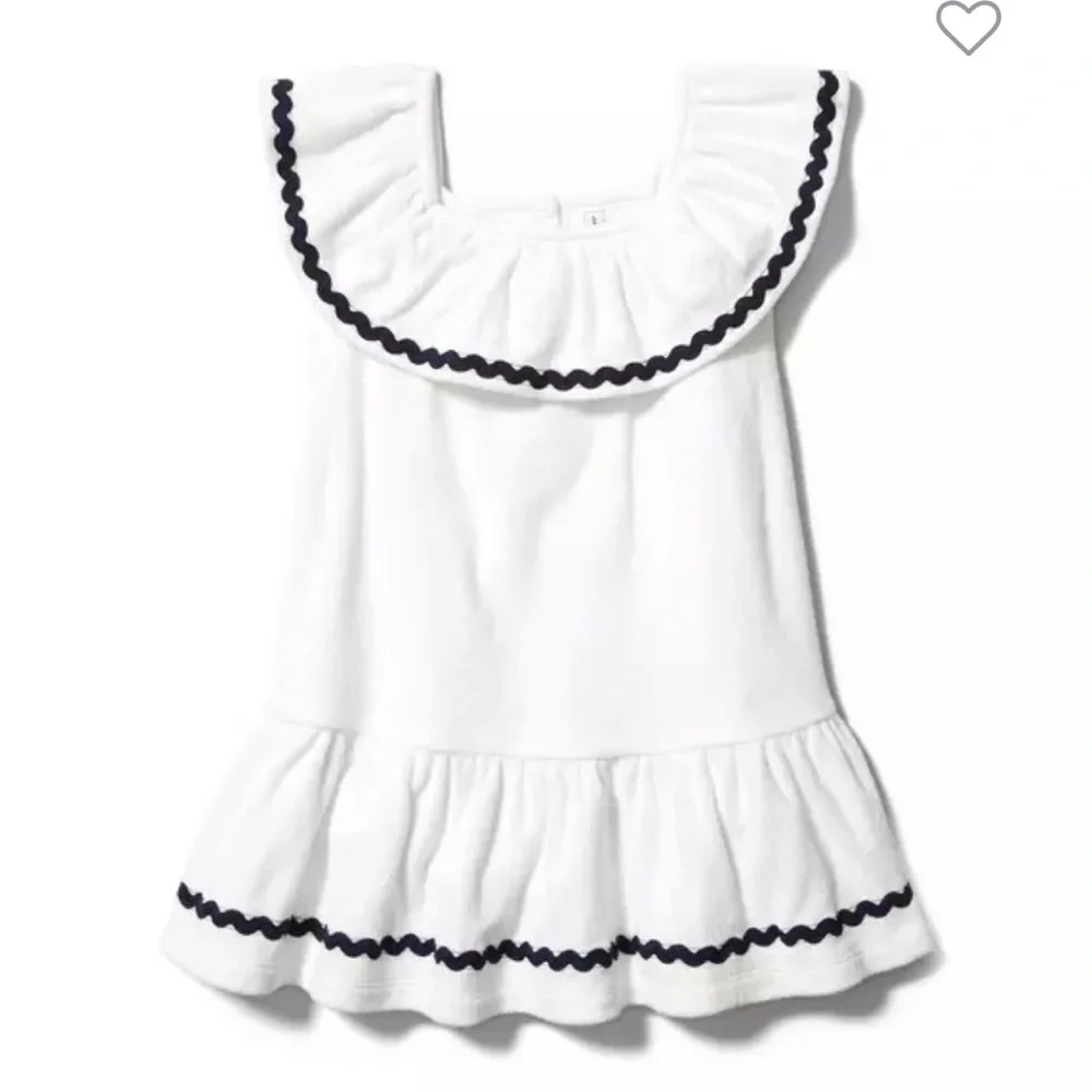 Janie and Jack Swim Cover Up French Terry Ruffle Ric Rac Beach Pool Toddler Girl